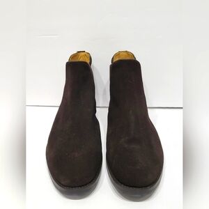 Peter Millar Chelsea Preowned Men Ankle Boots Dress Shoes Brown Suede Sz 10M